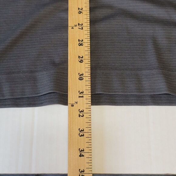 Cutter & Buck Polo Shirt Mens XL Gray Pin Stripe Short Sleeve Golf Outdoors - Picture 10 of 11